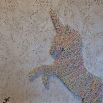 Fadenbild Einhorn selbermachen