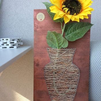 Nagelbild Fadenbild Blume